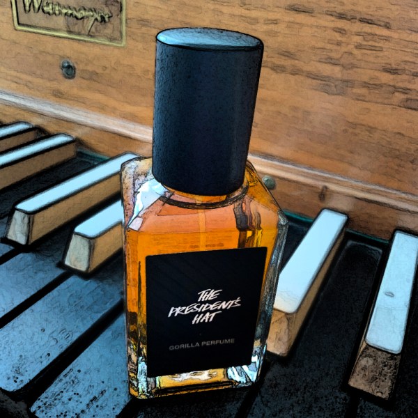 president's hat tilted edgy